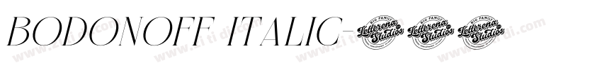 Bodonoff Italic字体转换